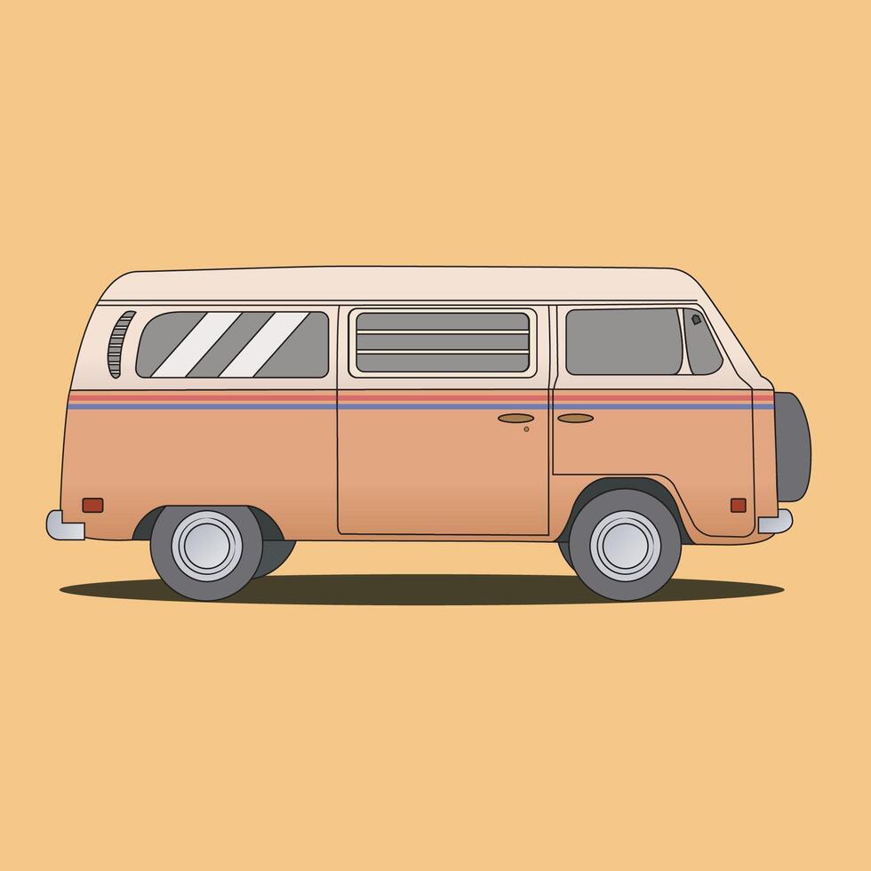 vintage car illustration for your design vector