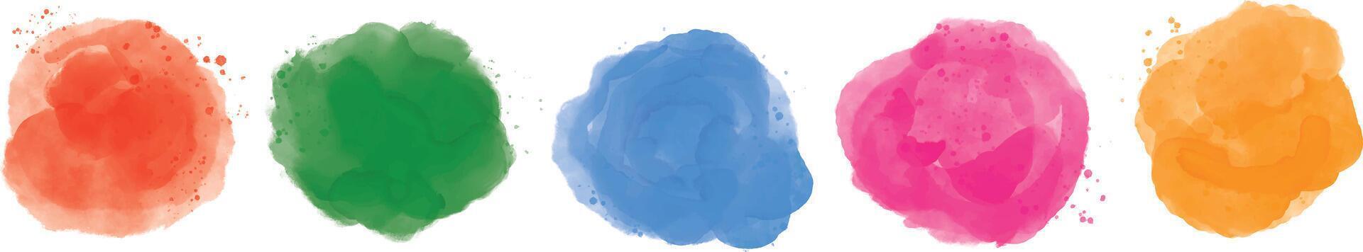 watercolor shapes element design for templates. vector