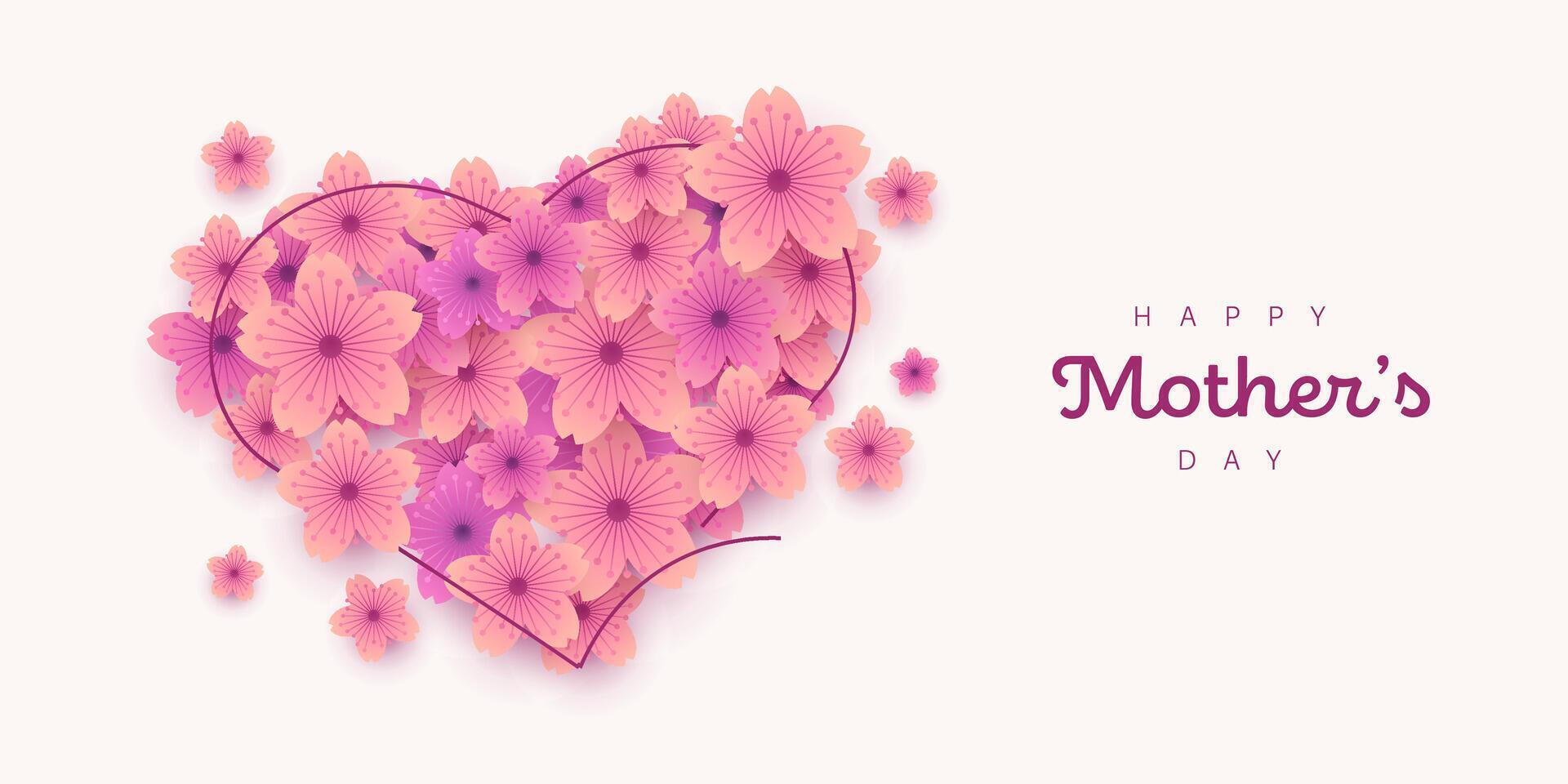 Happy mothers day illustration template design vector
