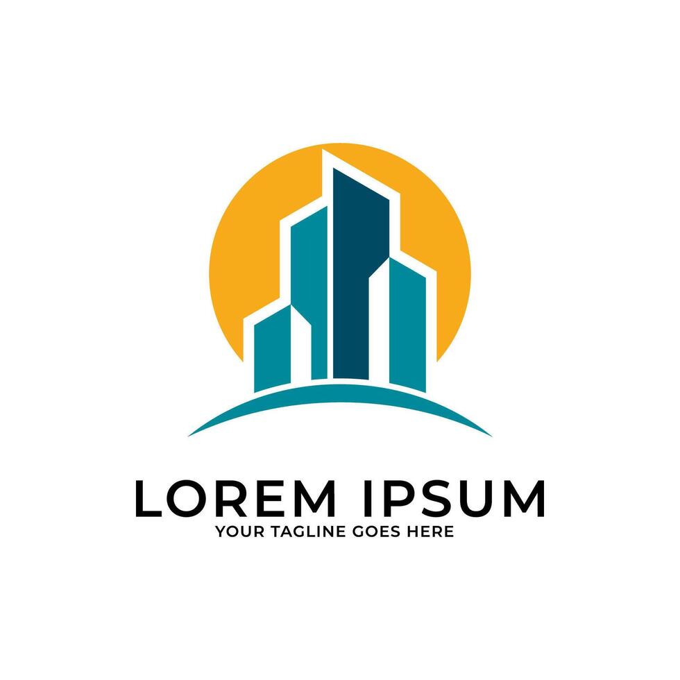 Building construction Logo Design Template. Architecture logo illustration concept vector