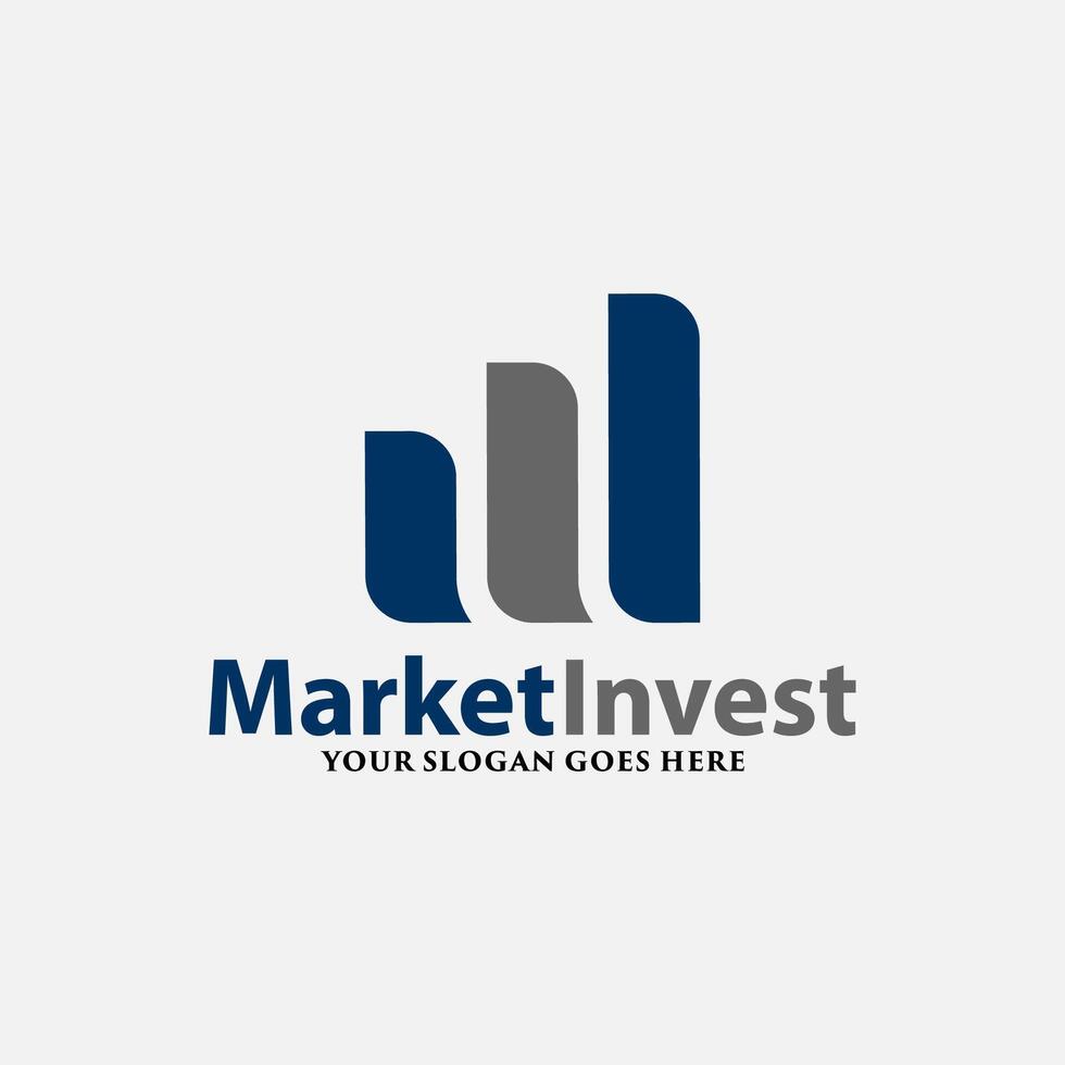 Letter M logo for Market Finance, icon design template elements vector