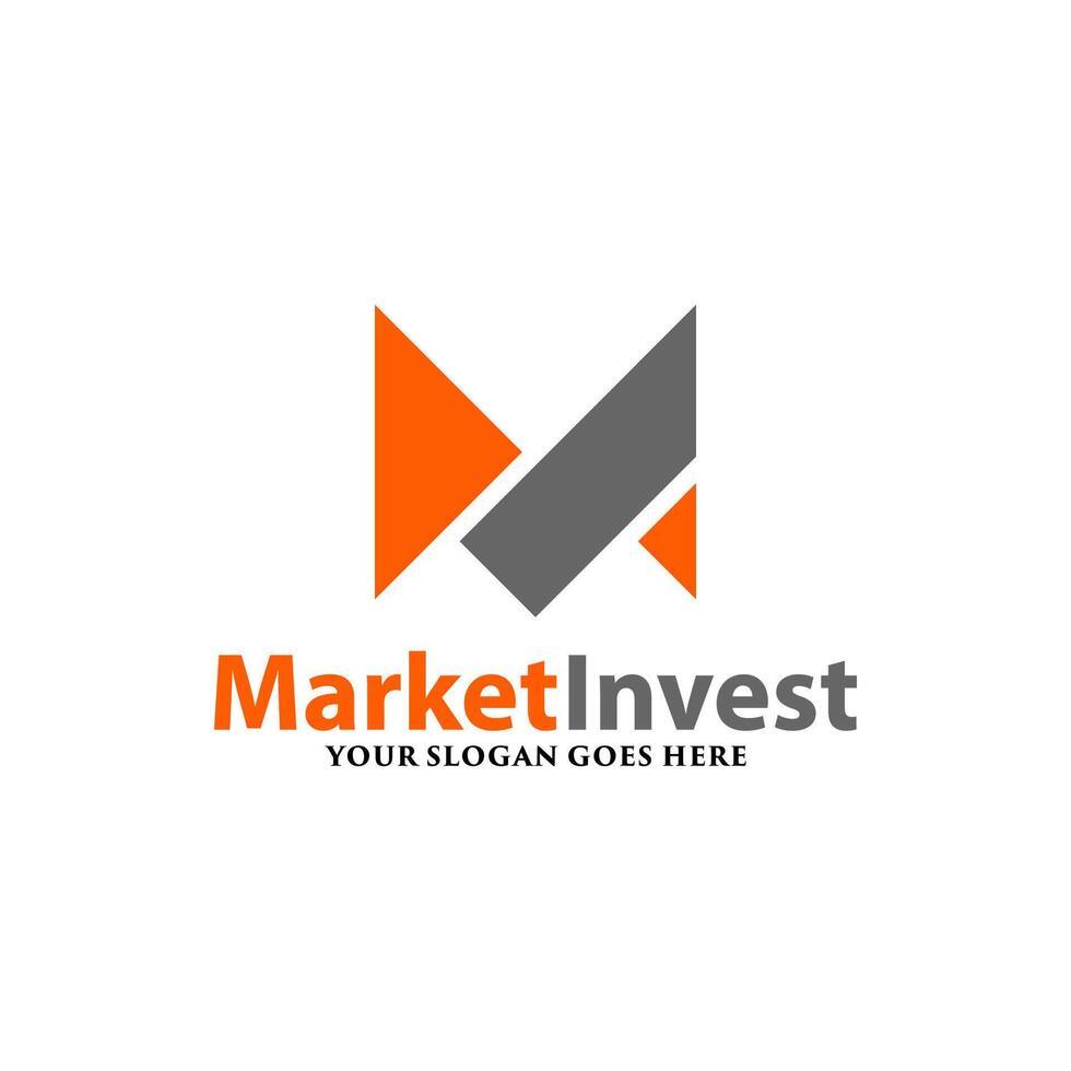 Letter M logo for Market Finance, icon design template elements vector