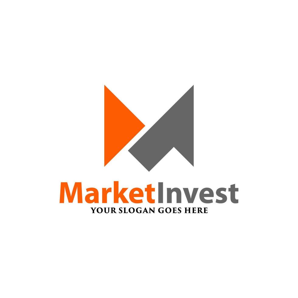 Letter M logo for Market Finance, icon design template elements vector