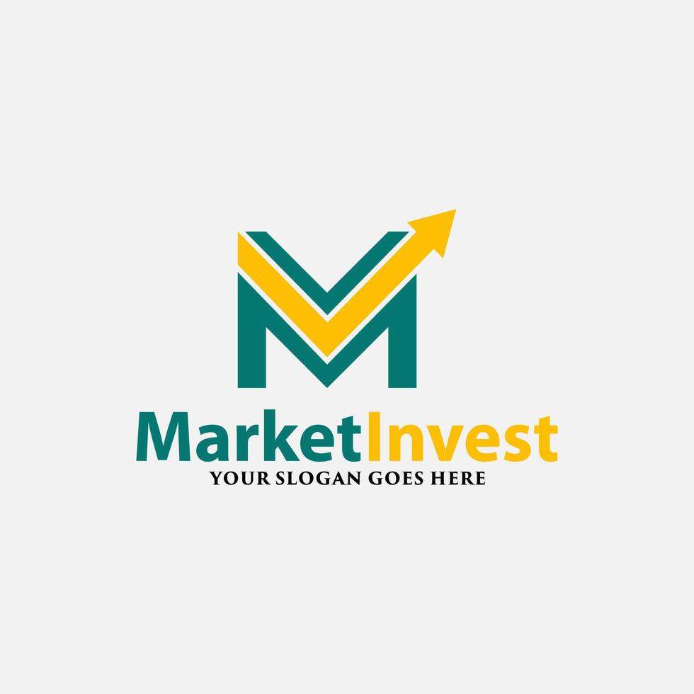 Letter M logo for Market Finance, icon design template elements vector