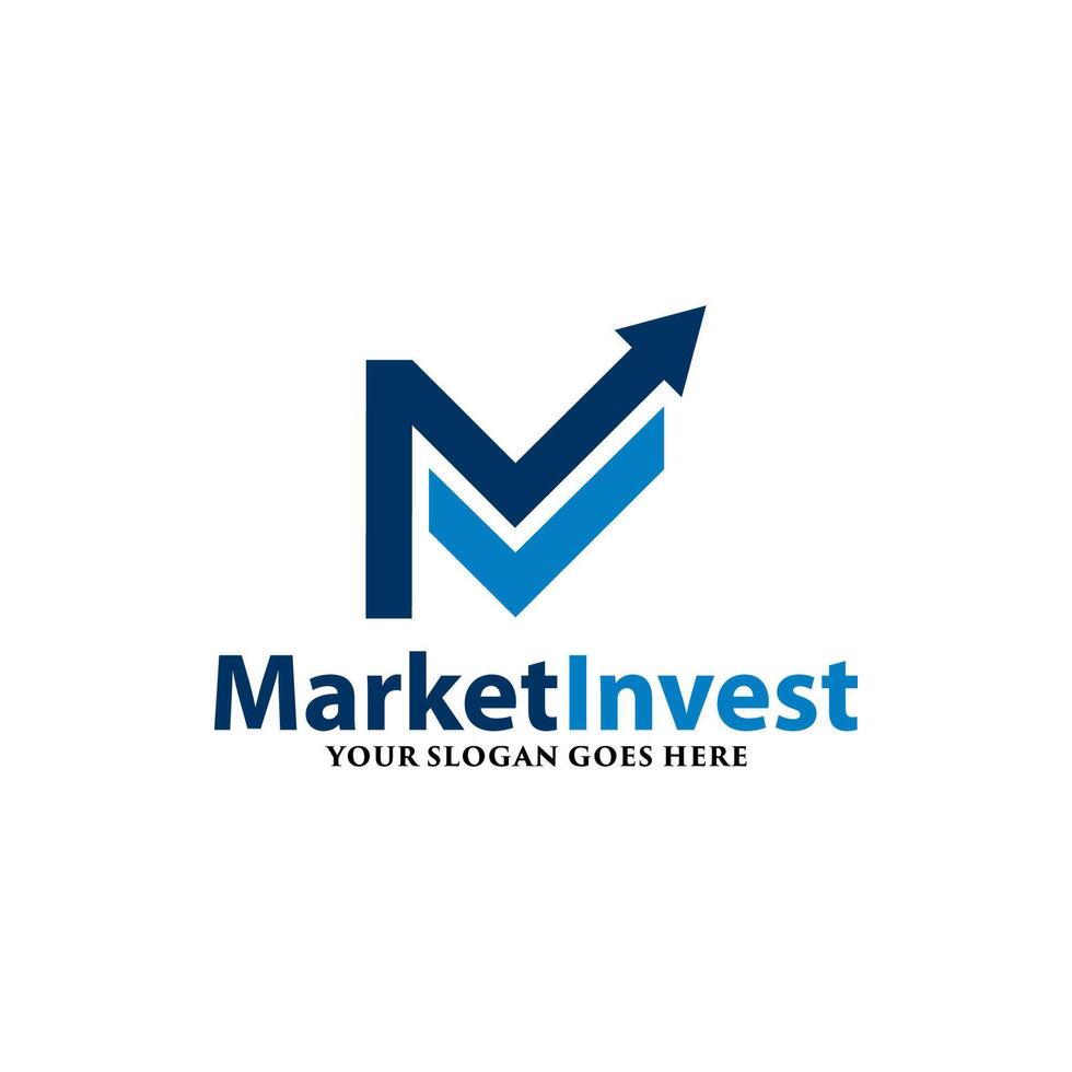 Letter M logo for Market Finance, icon design template elements vector