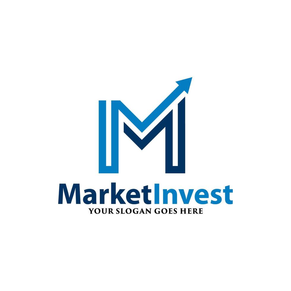 Letter M logo for Market Finance, icon design template elements vector