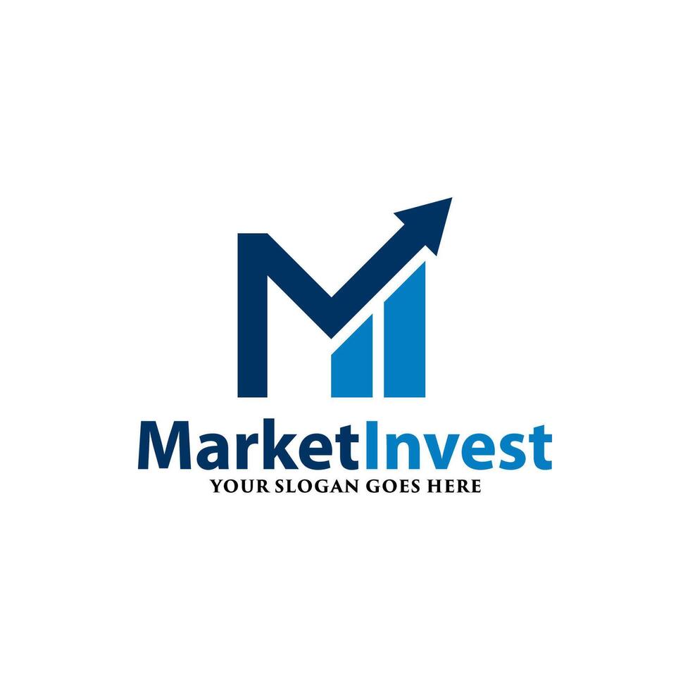 Letter M logo for Market Finance, icon design template elements vector