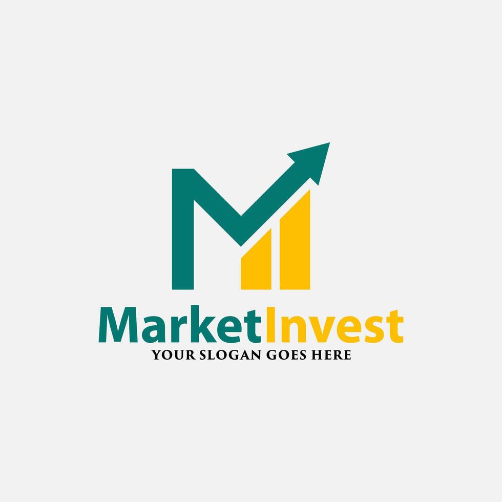 Letter M logo for Market Finance, icon design template elements vector
