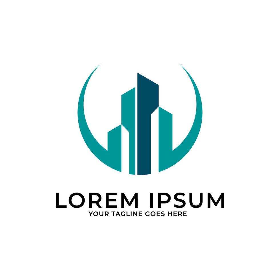 Building construction Logo Design Template. Architecture logo illustration concept vector