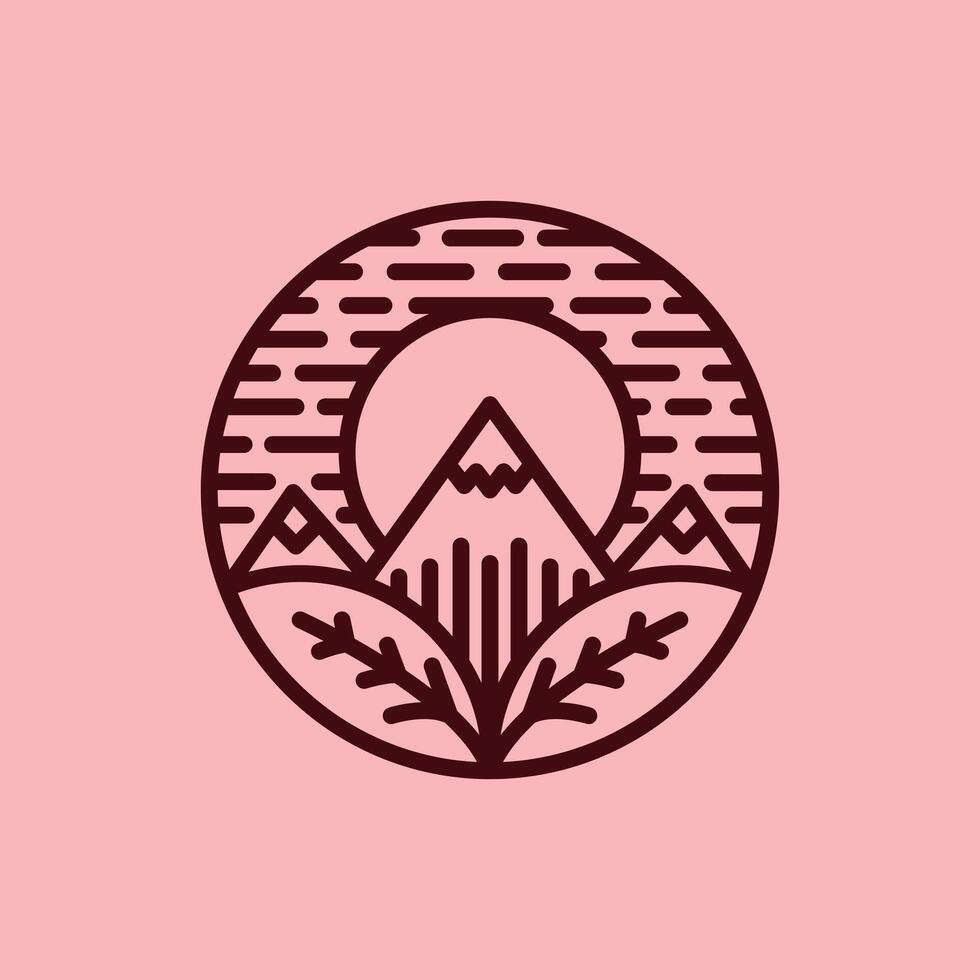 illustration Nature Logo. design Nature Logo. Nature Logo Cartoon design illustration and icon for website, digital and print vector