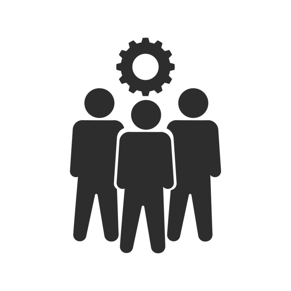 Group of people icon, team leader vector