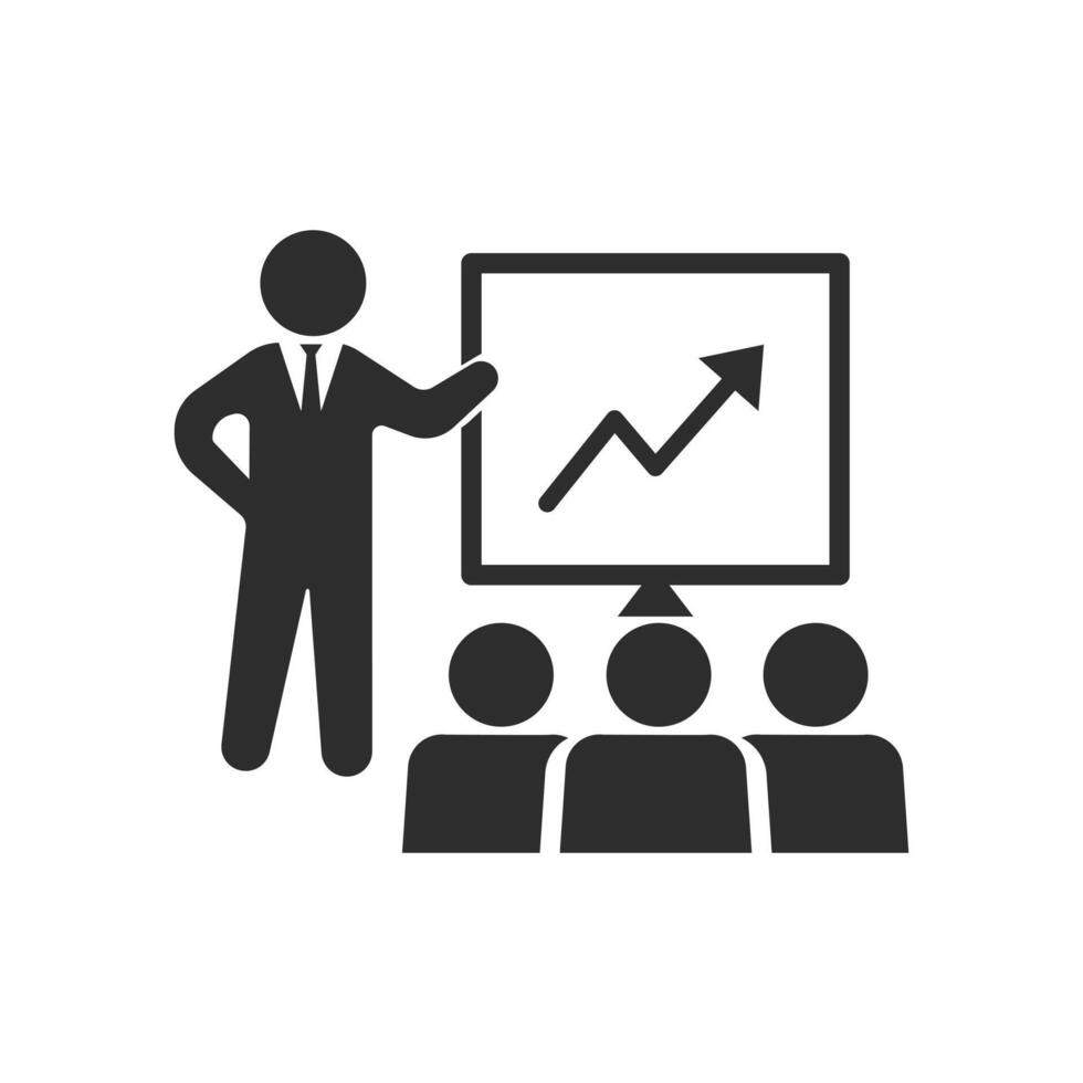 Vision meeting. Business strategy. vector