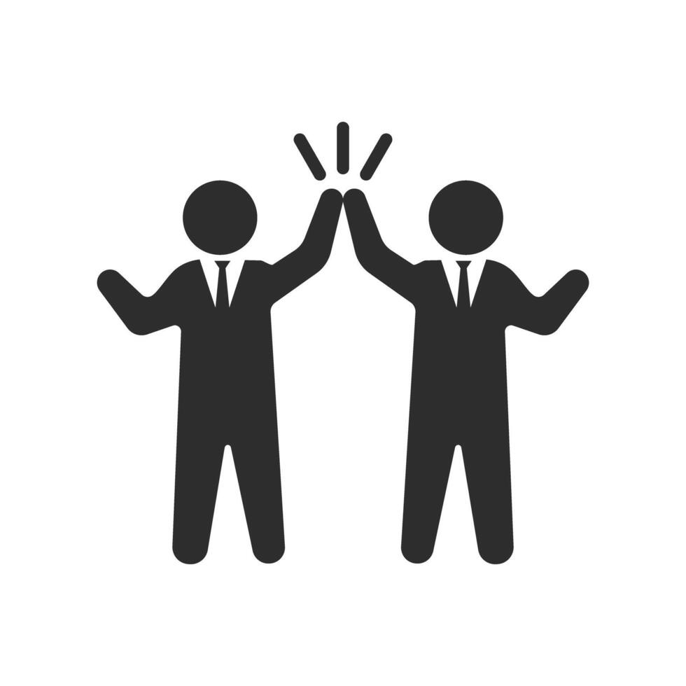 Team collaboration icon, make an agreement vector