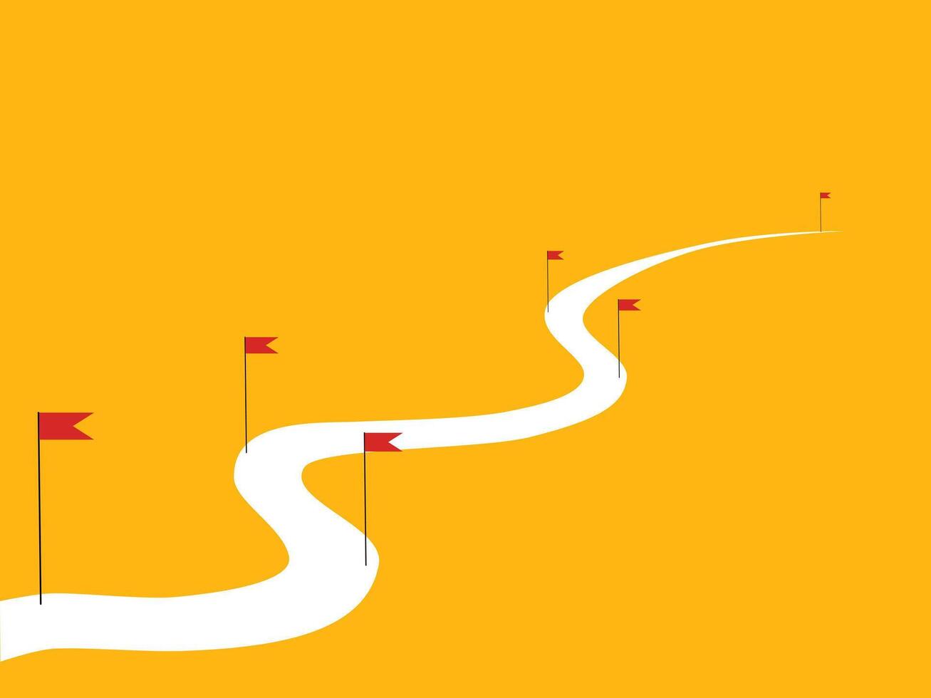 Planning, business project. Route with flags vector