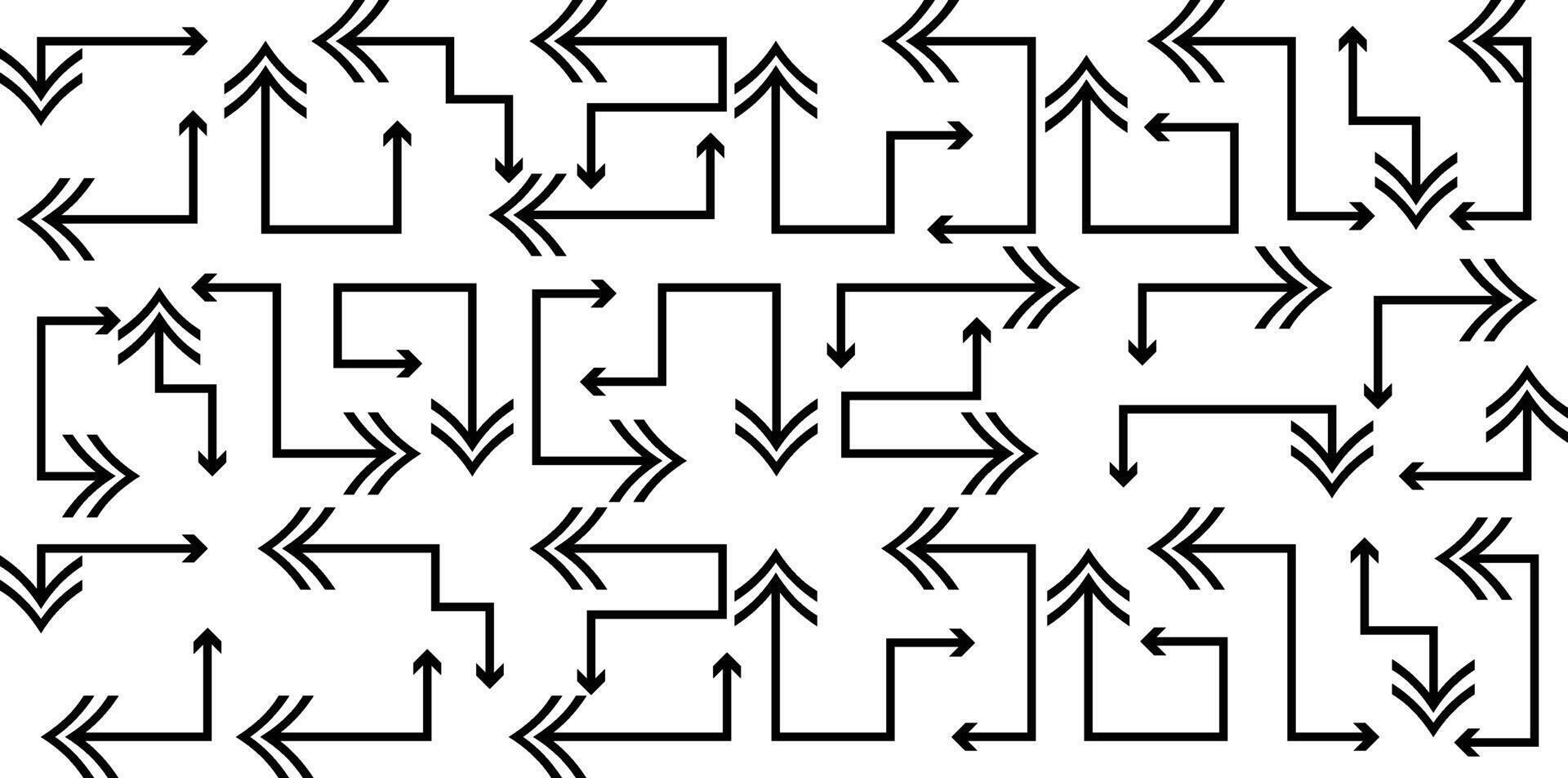 Abstract set of way direction arrow. Collection of way sign, Road navigation arrows, direction mark, crossroad symbol, arrow set illustration vector