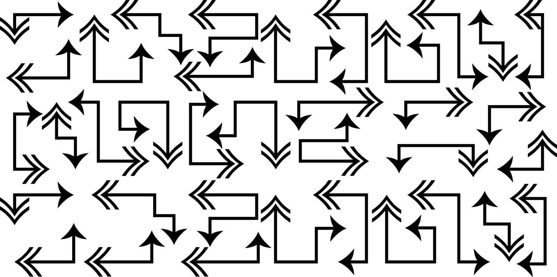 Abstract set of way direction arrow. Collection of way sign, Road navigation arrows, direction mark, crossroad symbol, arrow set illustration vector