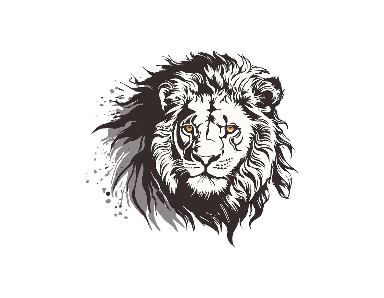 abstract lion logo design vector