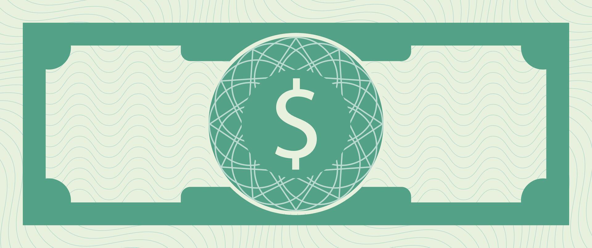 Dollar banknote, banknote denomination, money currency, cash bill finance, illustration of federal bank business success, profit concept vector