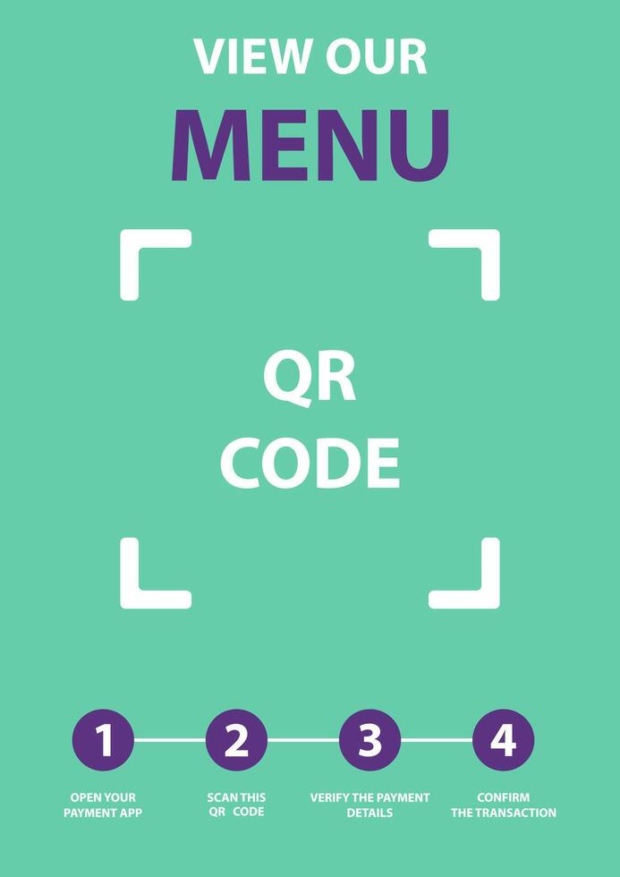 View our menu, use smartphone for scan qr code. web pay in restaurant, business app, qr code application for order food illustration vector