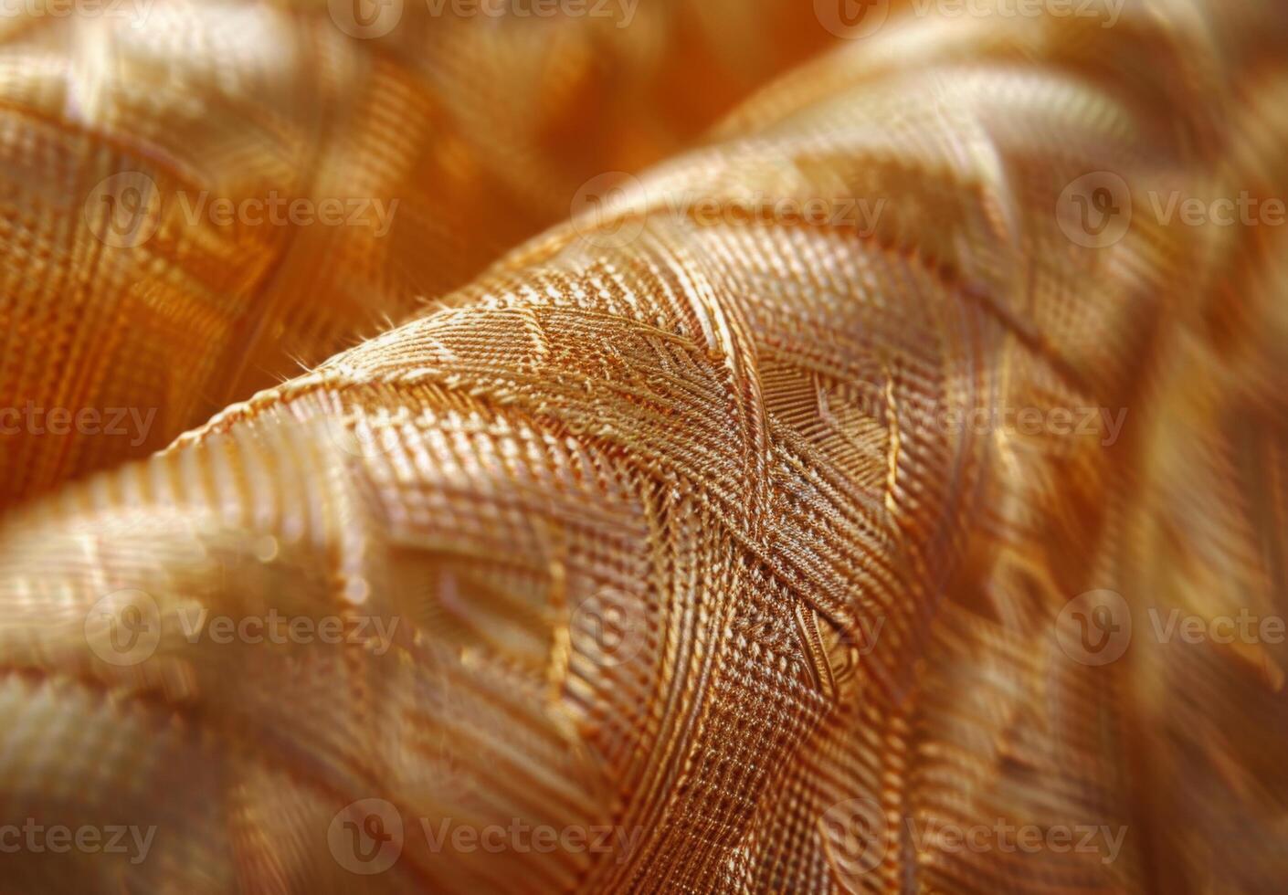 Extreme close-up macro photography of the intricate weave pattern of a piece of silk fabric photo