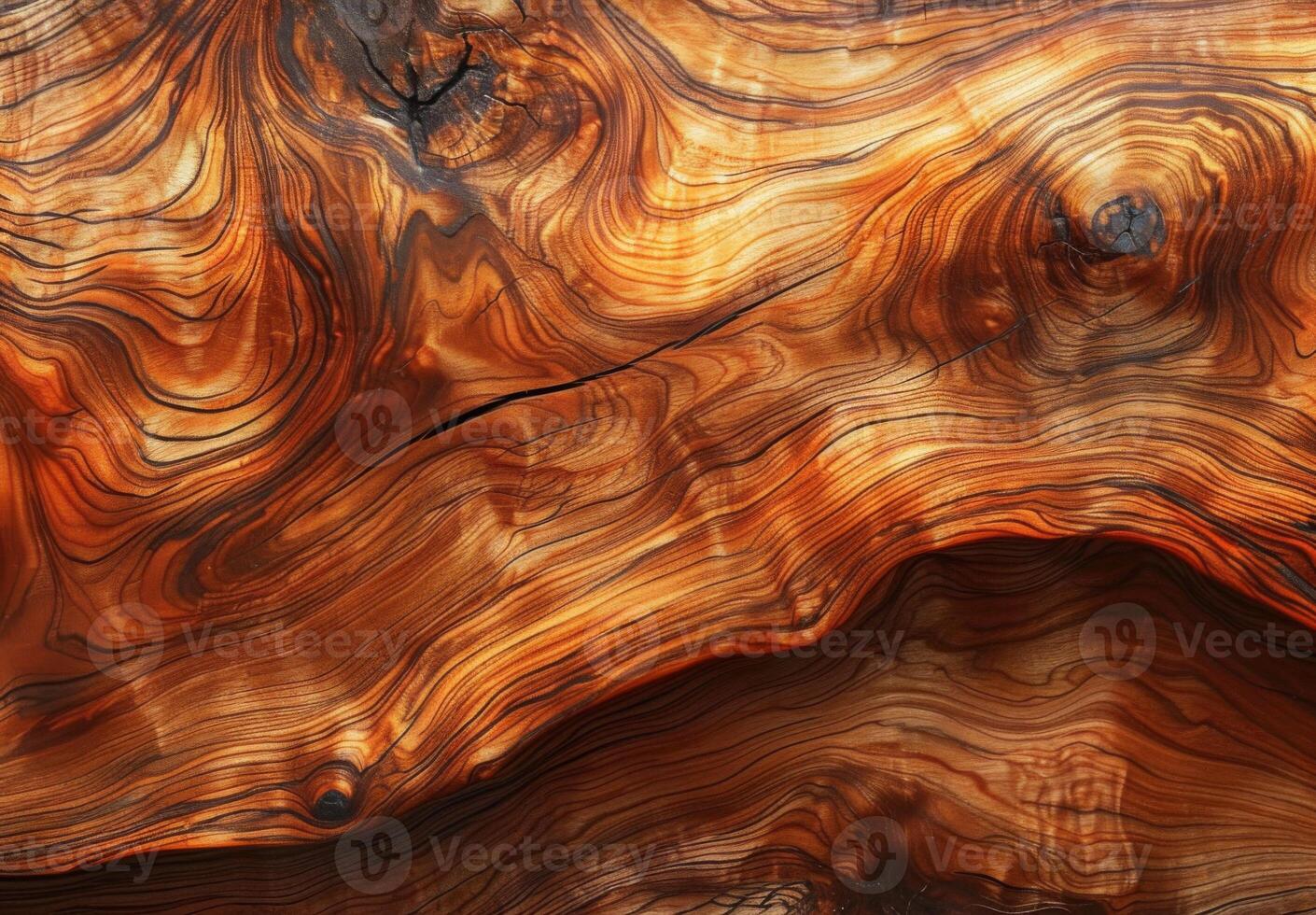 Extreme close-up macro photography of the detailed grain pattern of polished wood photo