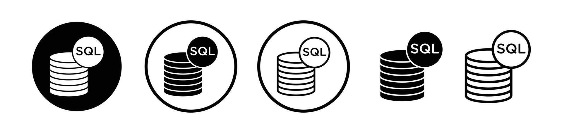 SQL icon set 48751266 Vector Art at Vecteezy