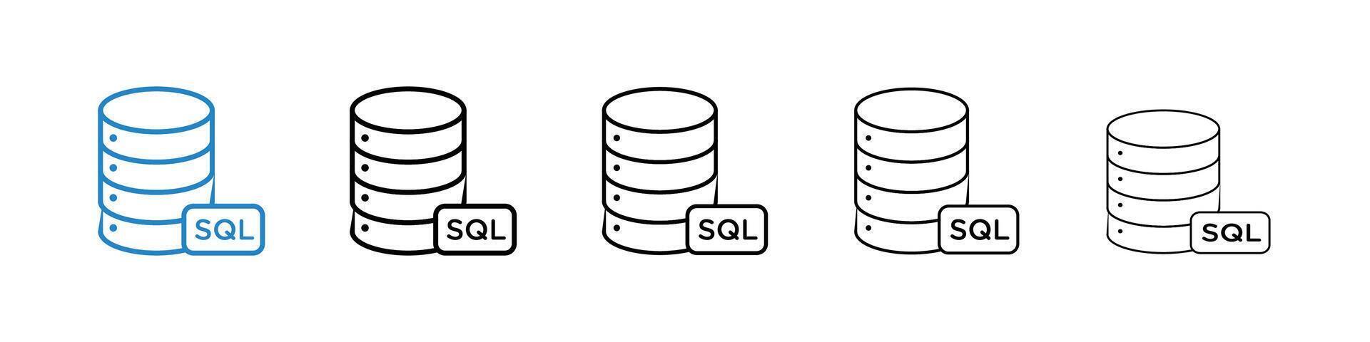 SQL icon set 48751865 Vector Art at Vecteezy
