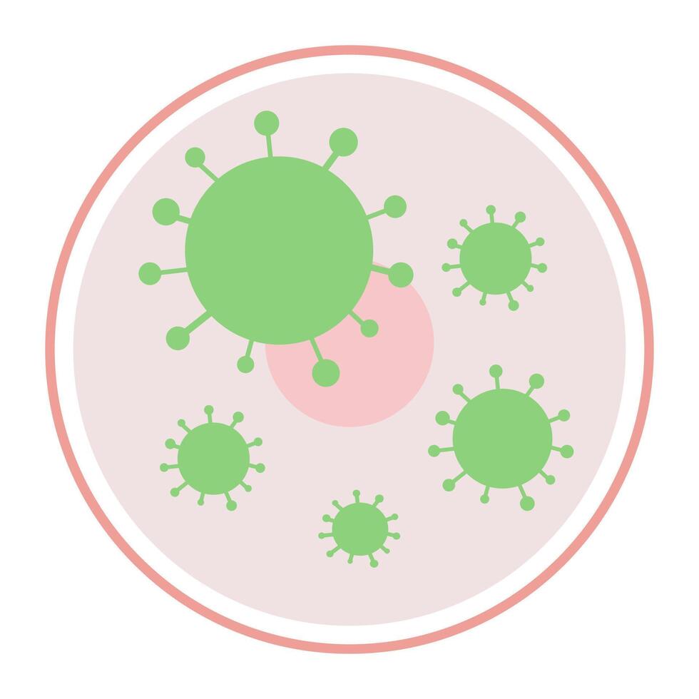 virus growth in cell. viral infection vector