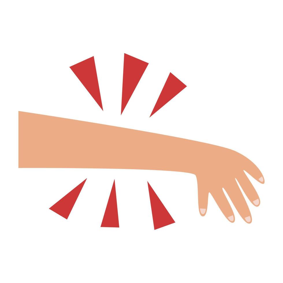 arm paralysis stroke disease symptoms vector