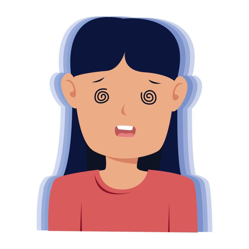 stroke disease. dizzy symptom vector