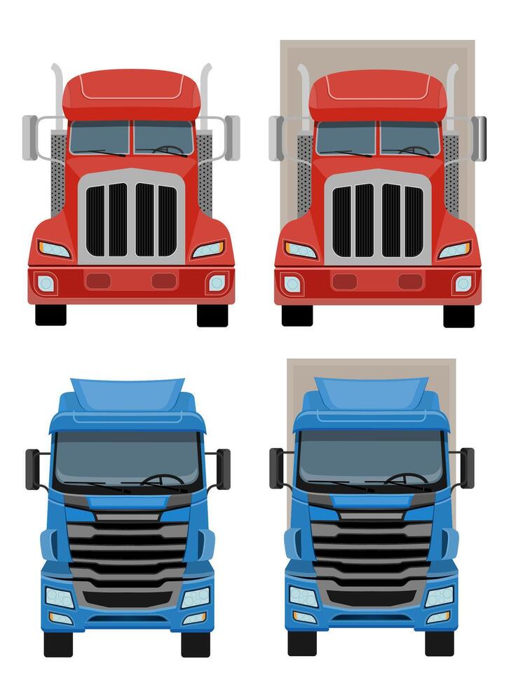freight truck car delivery cargo illustration flat style isolated on white background vector