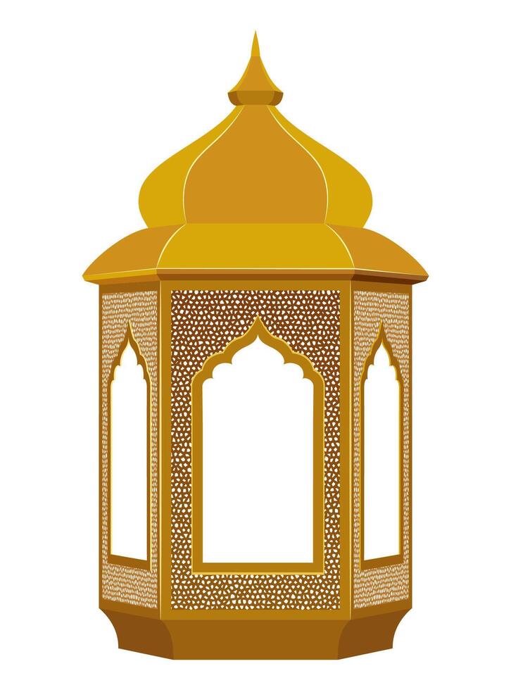 islamic lantern muslims attribute of religion flat style stock illustration vector