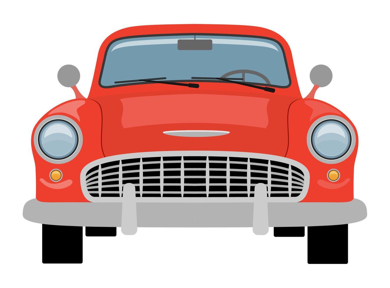vintage car old retro obsolete transport vehicle illustration flat style isolated on white background vector