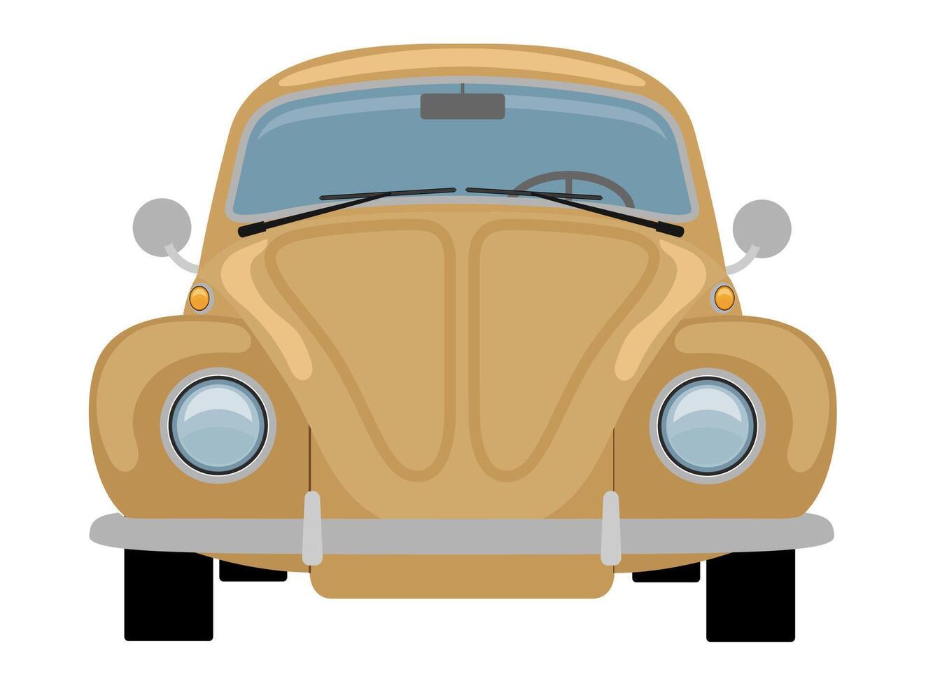 vintage car old retro obsolete transport vehicle illustration flat style isolated on white background vector