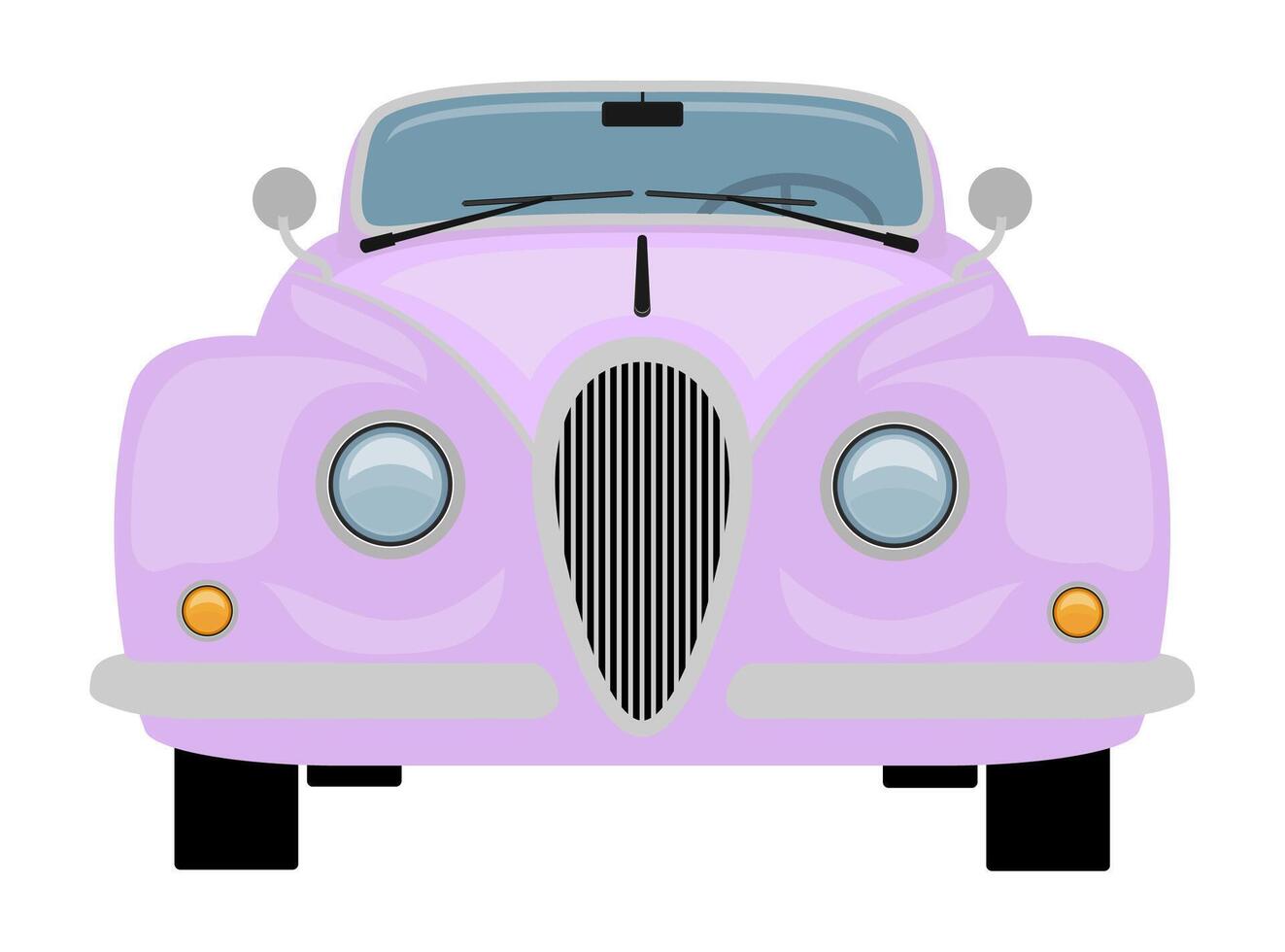 vintage car old retro obsolete transport vehicle illustration flat style isolated on white background vector