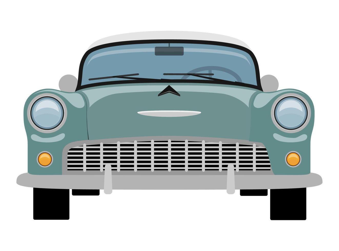 vintage car old retro obsolete transport vehicle illustration flat style isolated on white background vector