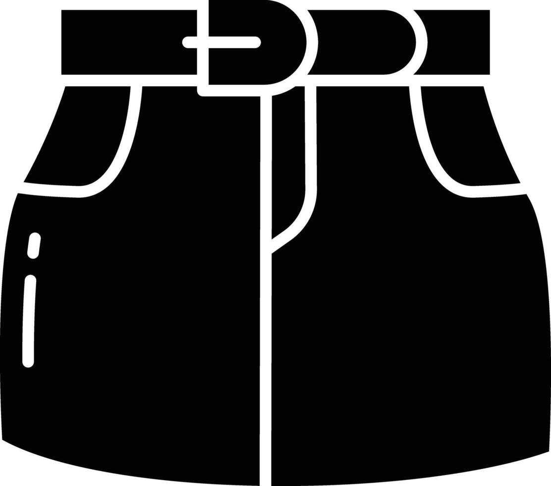 Skirt solid glyph illustration vector