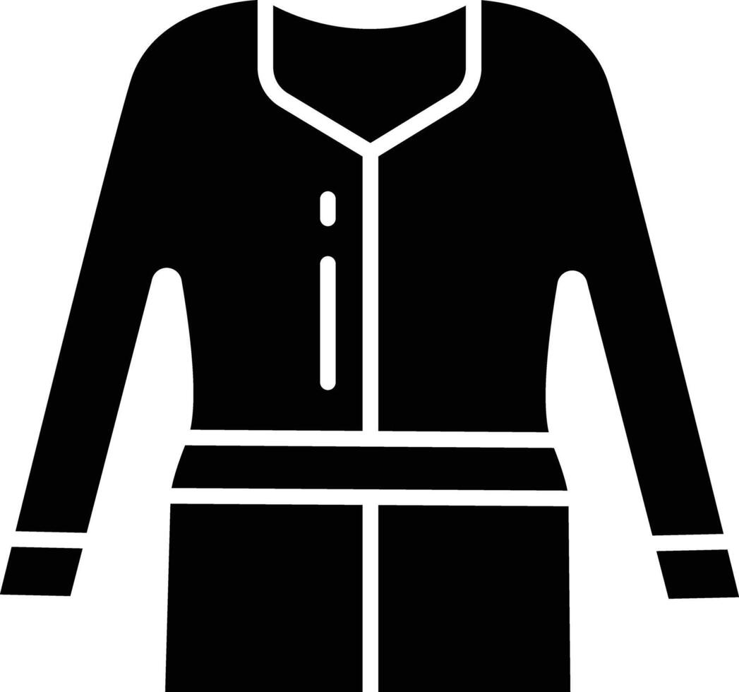 Tunic Top solid glyph illustration vector