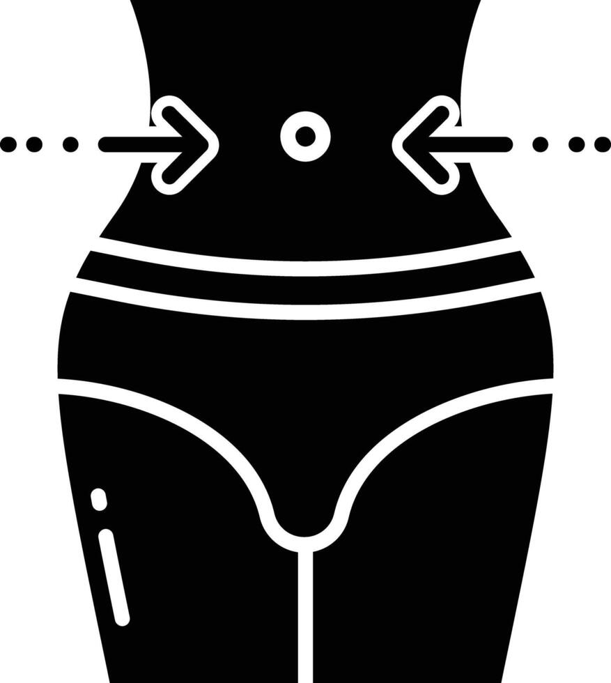 Lose fat solid glyph illustration vector