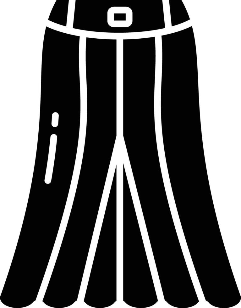 Cowl Skirt solid glyph illustration vector