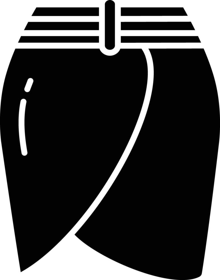 Semi Skirt solid glyph illustration vector