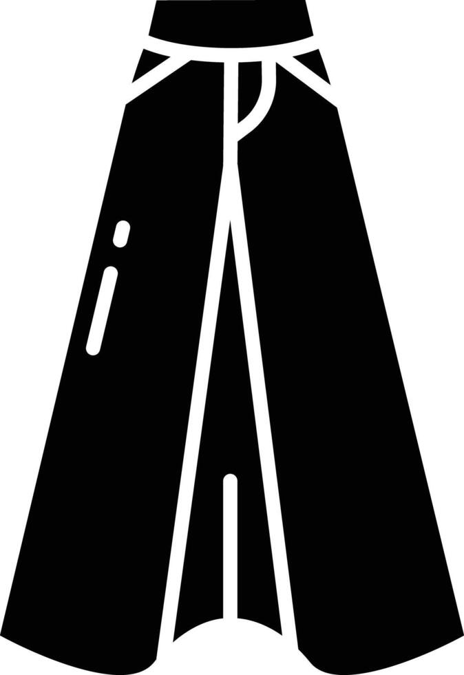 Godet Skirt solid glyph illustration vector