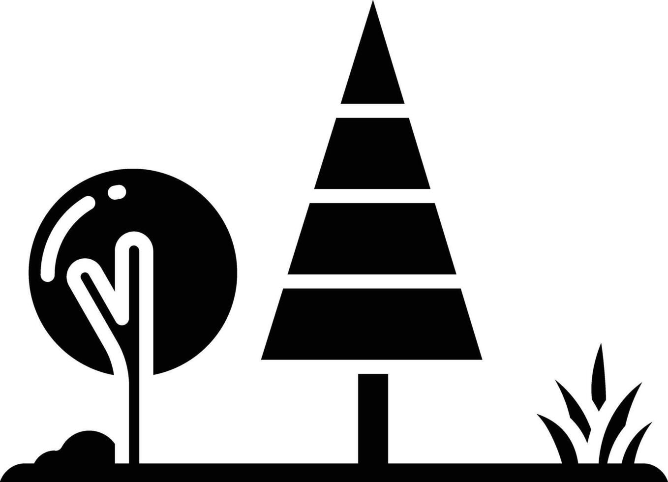 Forest solid glyph illustration vector