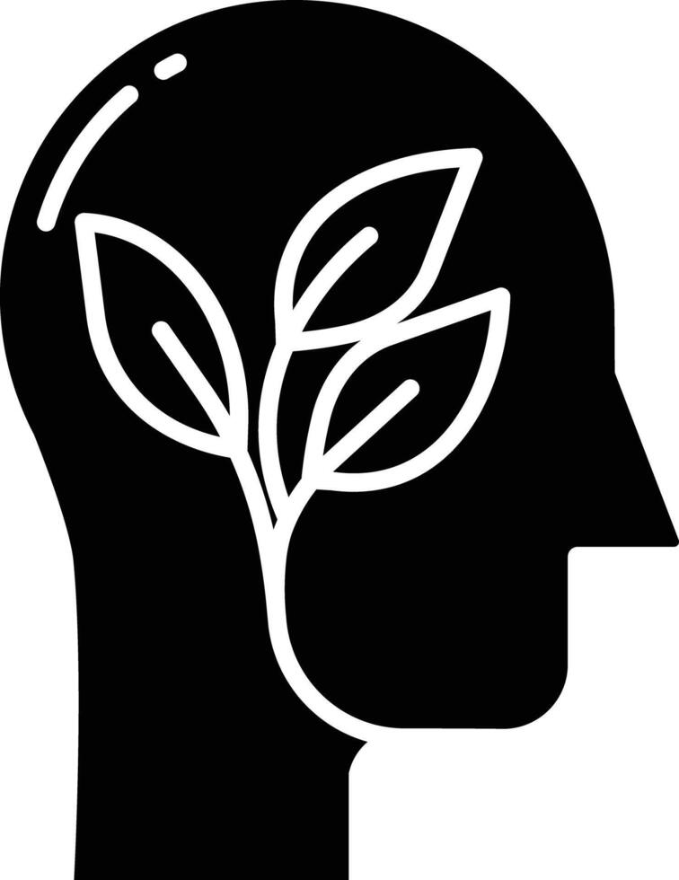 Head solid glyph illustration vector