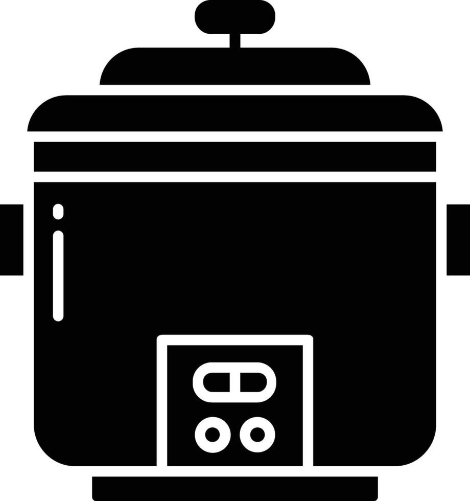 Rice Cooker solid glyph illustration vector