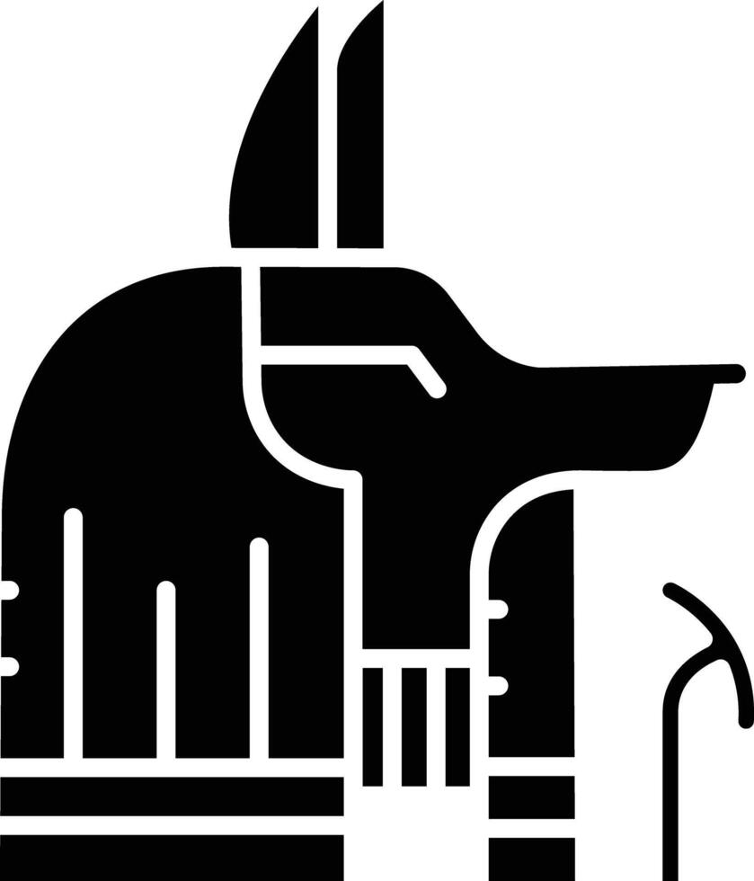 Anubis solid glyph illustration vector