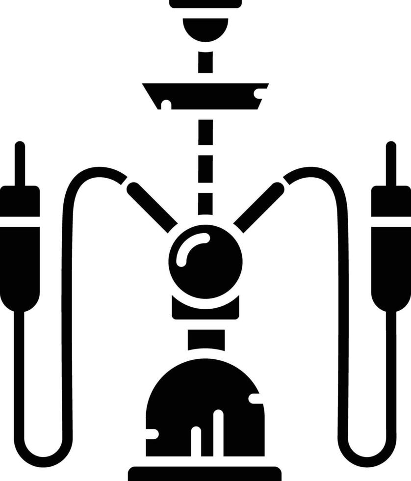Hookah solid glyph illustration vector