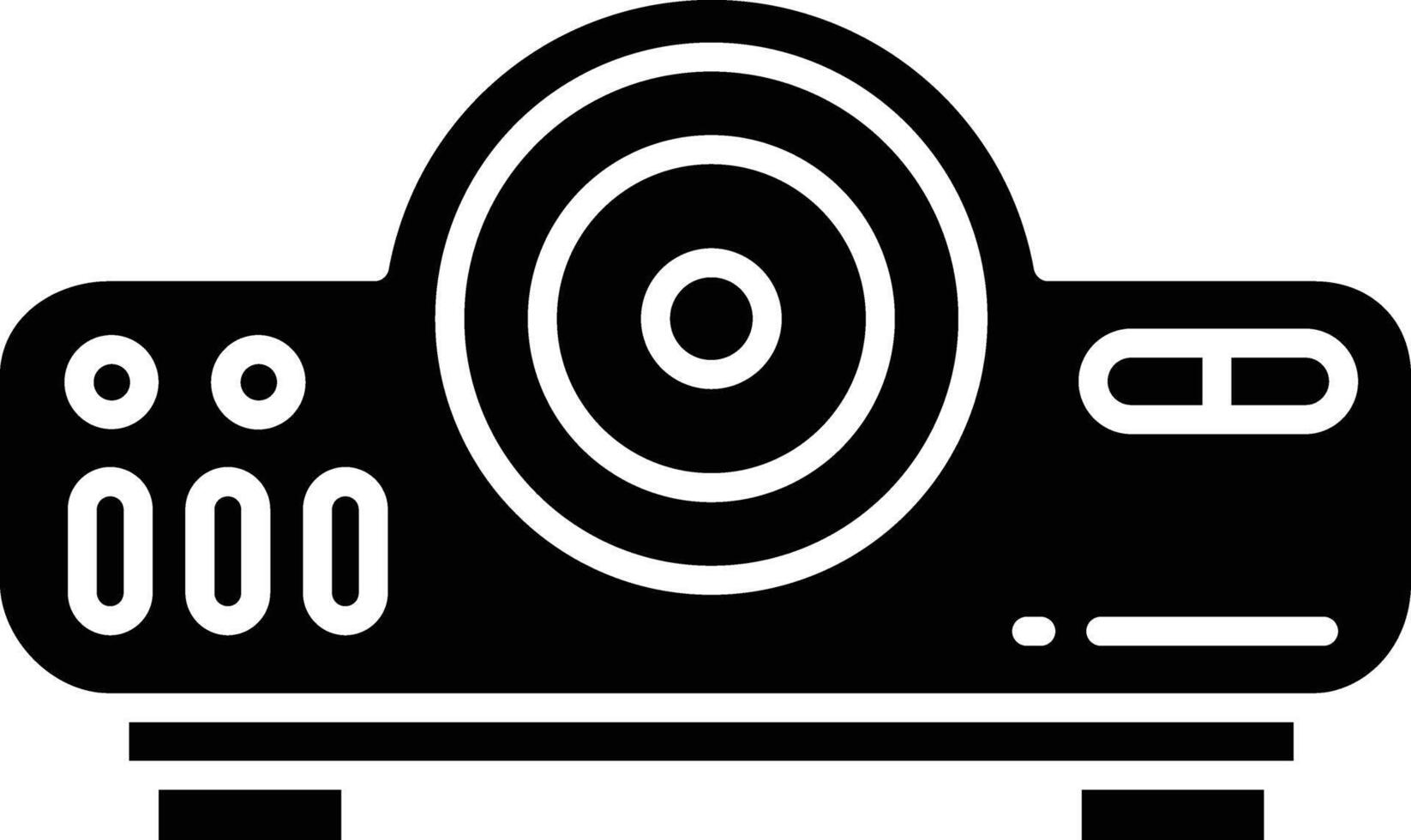Projector solid glyph illustration vector