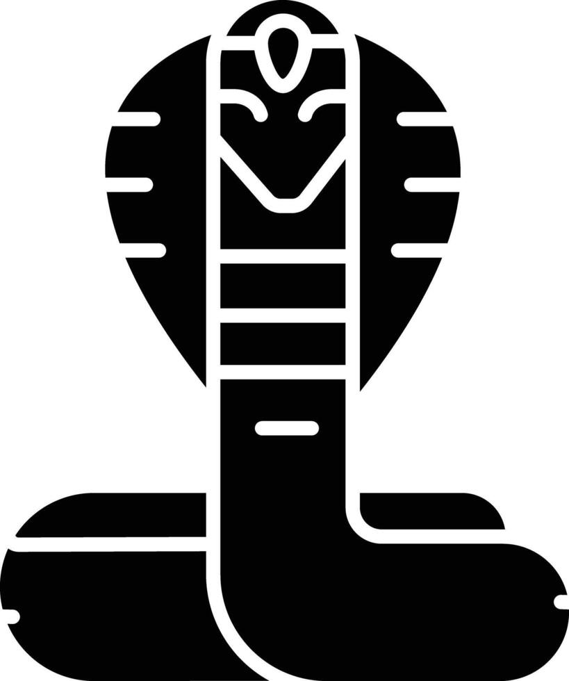 Cobra solid glyph illustration vector