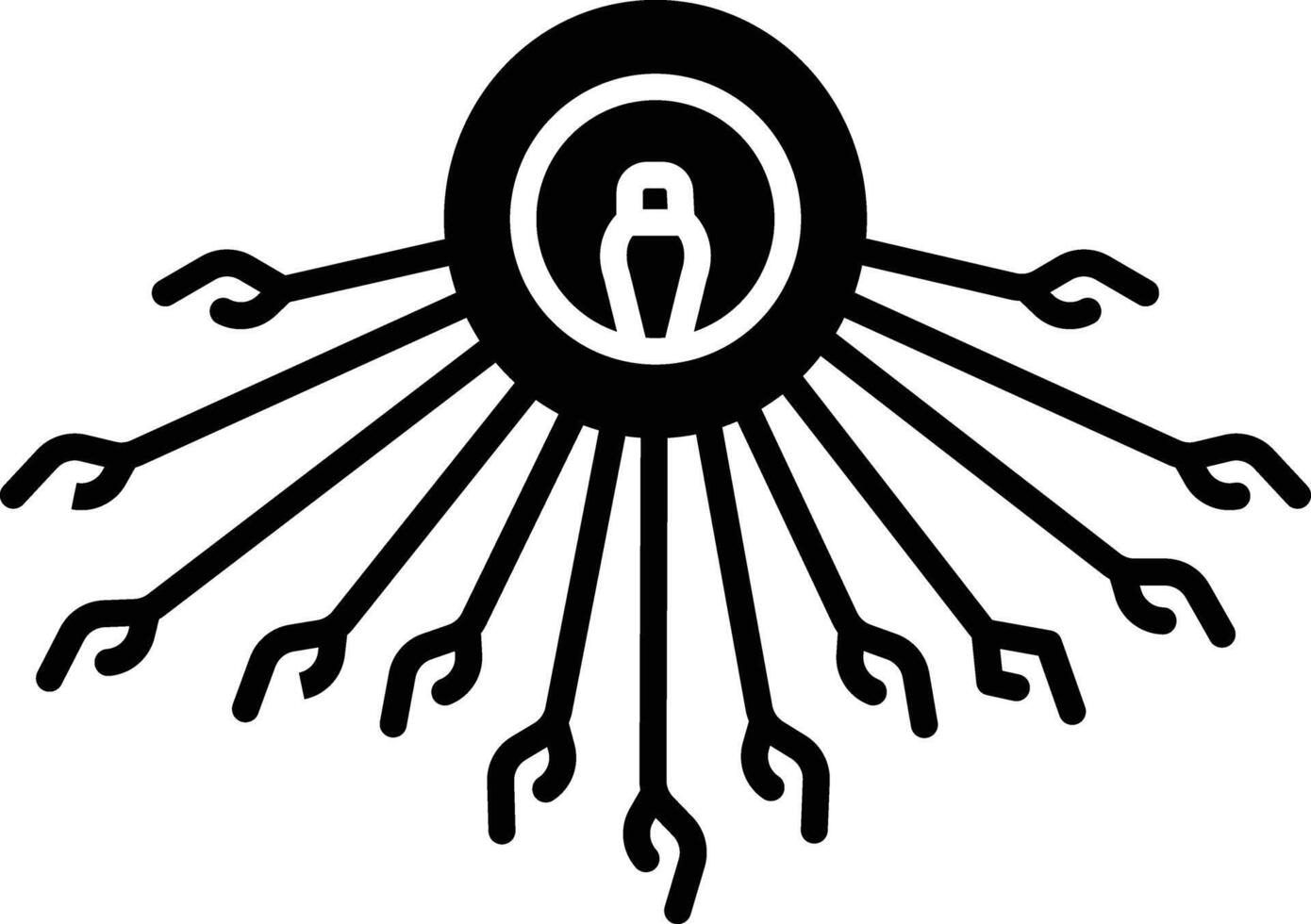 Aten solid glyph illustration vector